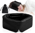 100% Mulberry Silk Sleep Mask, Comfortable Soft for Deep Sleeping, Blackout Effect, Adjustable Length, Eye Masks for Sleep Women and Man, Travel&Office&Daily use (Black)