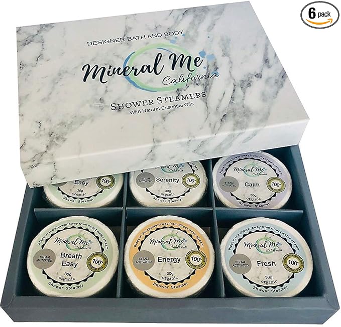 Shower Steamers Aromatherapy - Organic Natural Shower Bombs Vapor Tablets, Aromatherapy for Home Spa, Relaxing Self Care Birthday Gifts for Men, Women, Mothers Day Gift for Mom, Wife, Girlfriend