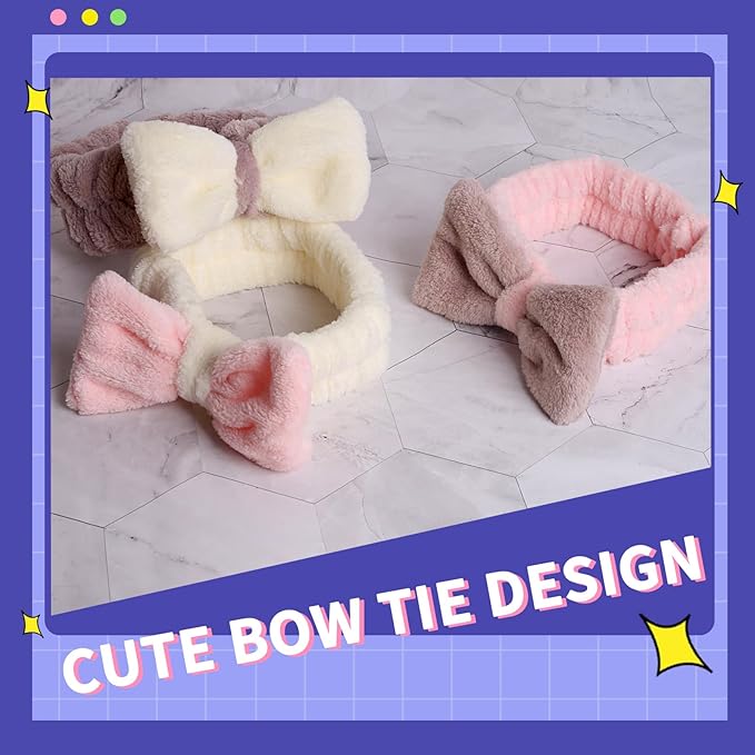 WSYUB Spa Headbands, Makeup Headband,Bow Headband for Washing Face skincare headbands for women,Easter Basket Stuffers Gifts