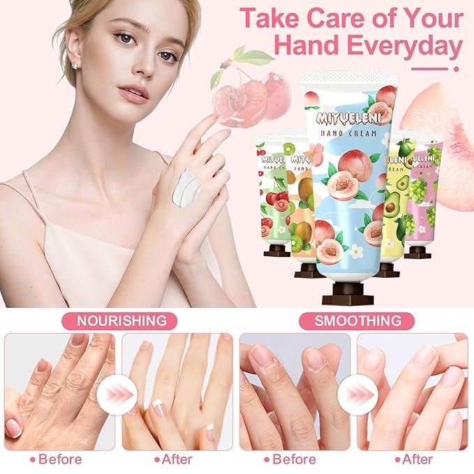 10 Pack Hand Cream Gift Set,Mothers Day Gifts,Moisturizing Hand Lotion Travel Size,Easter Basket Stuffers,Gifts for Women,teenager, Teacher Appreciation,Nurses Week,Small Gifts Unisex