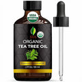 SVA Tea Tree Essential Oil Organic – 2 Fl Oz – 100% Natural Organic Tea Tree Oil - for Diffuser, Hair, Face, Skin Care, Aromatherapy, Scalp and Body Massage, Soap and Candle Making - with Dropper