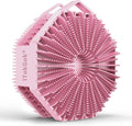 iTokGoK® Premium Silver-Infused Double-Sided Design 2-in-1 Silicone Body Scrubber for Women,Body Buffer Scrubber for Sensitive Skin, Ergonomic No-Slip Handle, Long-Lasting & Easy to Clean - Pink