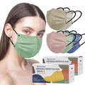 Jointown Disposable Face Mask - 3 Ply Protection Face Masks, 100 Pack Morandi