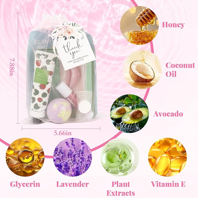 120 PCS Spa Party Supplies for Girls, Sleepover Party Supplies for Girls, Skincare Set, Include Face & Lip Masks, Foot Bath Bombs, Hand Cream, Lip Balm, Under Eye Patches, Spa Party Favors