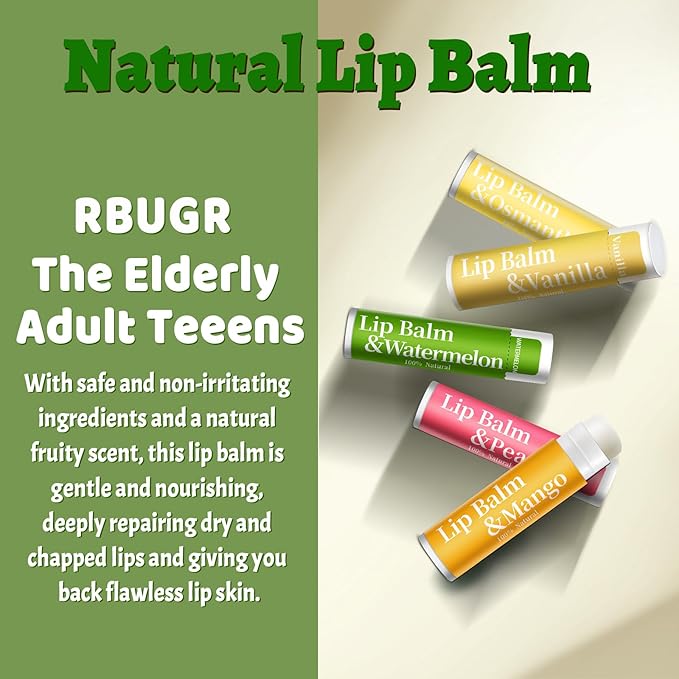 RBUGR 168 Pcs Lip Balm Bulk, 12 Flavored Lip Balm Pack for Women, All Organic Natural Bulk Lip Balms for Dry Cracked Lips, Moisturizing Lip Balms Gift Set(4.2g/0.15oz)