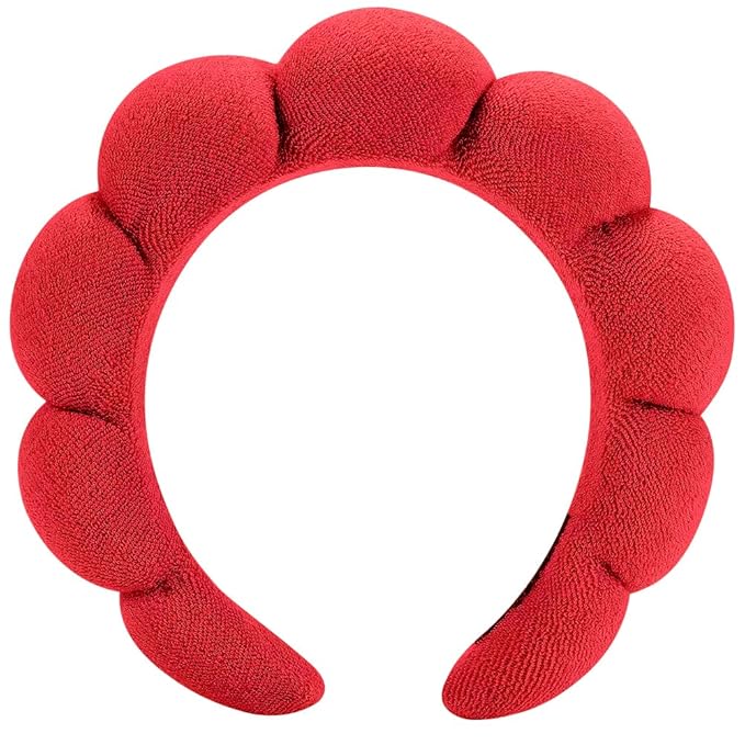 Spa Headbands for Washing Face or Facial, Makeup Headband for Women, Skincare Hair band, Puffy Terry Cloth Face Washing Head band for Maskup, Skin Treatment