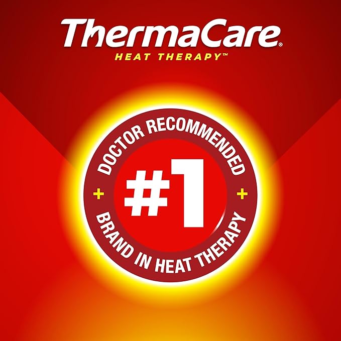ThermaCare Portable Heating Pads - Adhesive, Disposable HeatWraps for Joint & Muscle Pain Relief - Multi-Purpose, Drug-Free Therapy with Flexible Fit (4-Count)