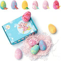 Bath Bombs with Surprise Inside, 6/12 Pack Fizzy Bubble Bath Gift Set, Dinosaur Egg & Ocean Theme Bath Fizzies, Natural Sea Salt Color Changing Spa Easter Bath Balls (Dinosaur Egg 6PC Blue Box)