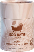 Eco Bath London Plain Unscented Epsom Salt Bath Soak - Tube 8.8 oz (250 g), Made in UK, Pure Magnesium Bath Salt