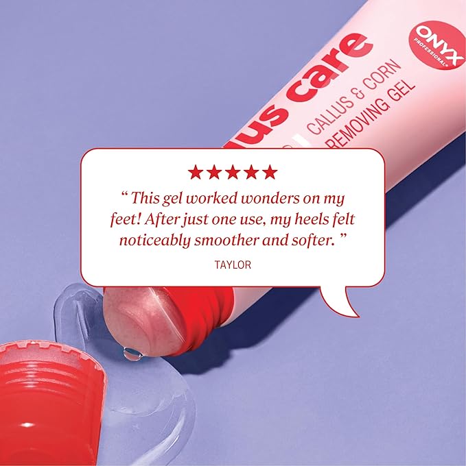 Onyx Professional Callus and Corn Peeling Gel, 4 fl oz - Removes Unwanted Calluses in 3-5 Minutes, Hydrating and Softening Heel Callus Remover for Feet