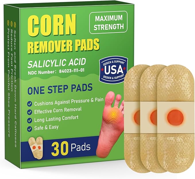 WABRINY Maximum Strength Corn Removers Pads for Feet and Toes, Fast Effective Foot Corn -YD