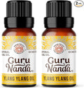 GuruNanda Ylang Ylang Essential Oil (10ml Each) - 100% Pure, Natural and Undiluted Diffuser Oil for Aromatherapy, Massages & DIY Recipes - 2 Pack