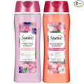 Suave Body Wash Variety 2-Pack, Sweet Pea & Violet + Wild Cherry Blossom – Gentle Body Washes with Floral Blend Oil Essence, 18 Oz Ea