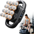 HOTU Massage Gun Deep Tissue, 16-Head Back Massager for Body Muscle Pain Relief, 3 Modes & 30 Intensities Portable Electric Quiet Multi Mini Handheld Percussion Massagers Leg/Waist/Shoulder/Hip/Foot