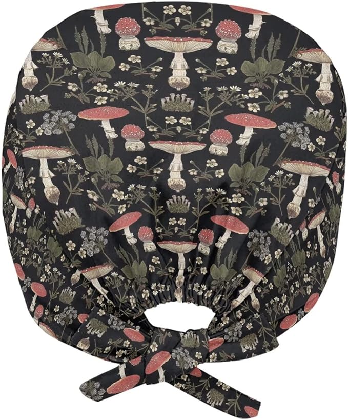 JoyLamoria Novelty Printed Cap with Sweatband Women Men Adjustable Tie Back Hats for Paiting
