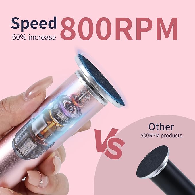 APRELM Electric Foot Callus Remover with 3-Sizes 120Pcs Sandpaper Discs, 4.8IN Longer Professional Callus Remover for Feet, Pedicure Tools Foot File for Dead Skin