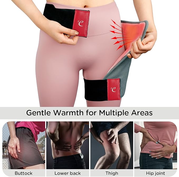 Comfytemp Hip Heating Pad, HSA Store Eligible Items，Birthday Christmas Gift for Mom Women Wife Men Dad, FSA Eligible Hip Brace for Lower Back Thigh Buttock Electric HSA Heat Pad Hot Relax (L/XL)