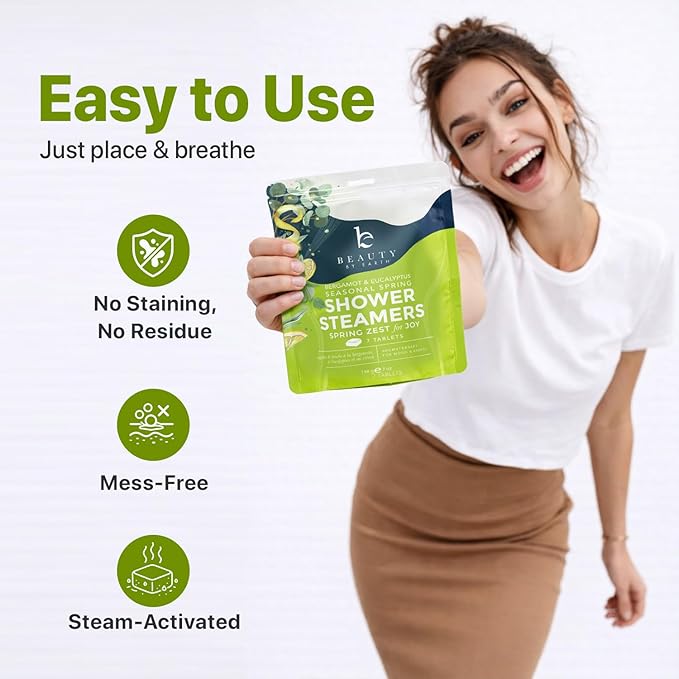 Shower Steamers Aromatherapy - USA Made with Natural, Organic Ingredients & Eucalyptus Essential Oil, Mothers Day Gifts for Mom, Large Shower Bombs, Energizing Sport Shower Tablets for Men & Women