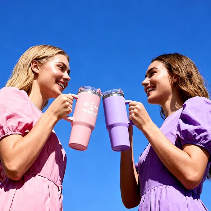 Birthday Gifts for Women – Lavender Spa Gift Basket, Self Care & Get Well Soon Set, 40oz Tumbler with Handle, Stanley Cup Gift Set for Mom, Friends, Relaxation & Pampering