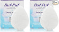Buf-Puf Regular Facial Sponge, Dermatologist Developed, Removes Deep Down Dirt & Makeup that Causes Breakouts and Blackheads, Reusable, Exfoliating, White, 1 Count (Pack of 2)
