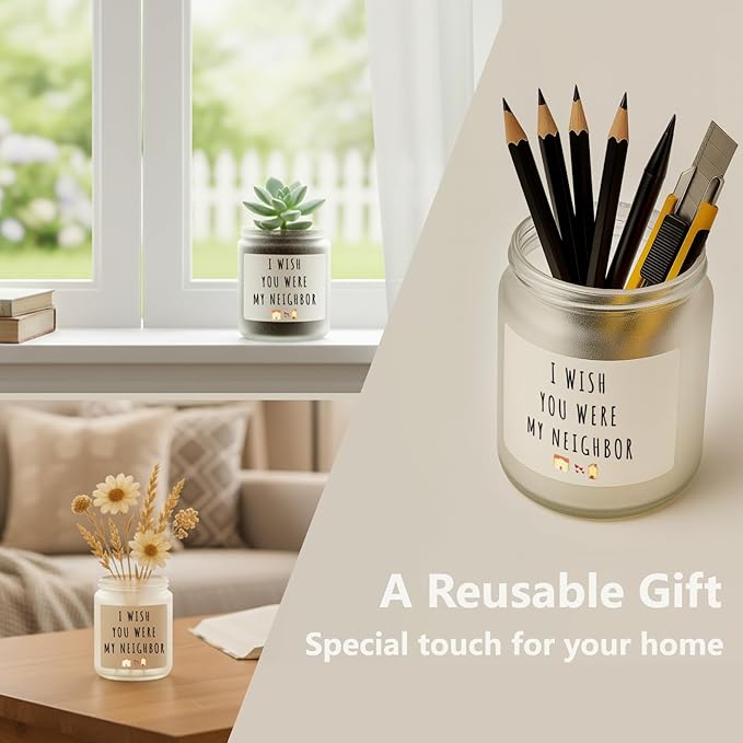 Candles Gifts for Women, Birthday Gifts for Women, Unique Friendship House Warming Gift for Womens, Best Friend, Sister, Bestie, Funny Lavender Scented Candle with Replaceable Stickers