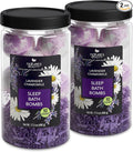 Nature’s Beauty Lavender Chamomile Sleep Bath Bomb Gift Set - Relaxing Spa Soak with Coconut Oil & Witch Hazel - Vanilla Citrus Scent - 2 Pack, 17.5 oz