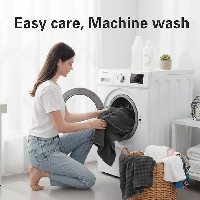 KBY Bath Towels Set of 2, Extra Large Bath Sheets 40X80 Inches,Quick Dry, Ultra Soft & Super Absorbent Oversized Bathroom Towel Sets for Adults, Gym, Spa, Pool & Hotel（Charcoal Gray）