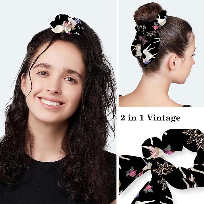 Women's Working Caps with Scrunchies Tarot Pattern Background Lace-Up Hat Unisex Hair Covers One Size