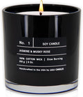 Lulu Candles | Jasmine & Musky Rose | Luxury Scented Soy Jar Candle | Hand Poured in The USA | Highly Scented & Long Lasting | 9 Oz.