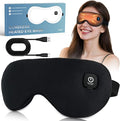 Cordless Heated Eye Mask for Dry Eyes Relief, with 3 Heat Settings, Washable Eye Cover, Warm Heating Pad for Stye Eye Treatment & Travel Use