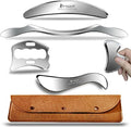BYYDDIY 5 in 1 Stainless Steel Gua Sha Muscle Scraper Tools Kit, Scraping Massage Tool for Physical Therapy (L-SBCD2)