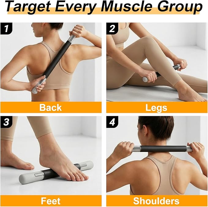 ZanLLW Foam Roller, Massage Roller, Muscle Roller Stick, Neck Massager for Muscles Relief, Therapy Roller Stick for Legs, Calf, Thigh, Lipo, Massage Rolling Pin, Help Sore Muscle Recovery