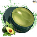LAVONE Eye Mask - 30 Pairs Avocado Under Eye Patches Skin Care Products - Eye Masks Skincare for Dark Circles and Puffiness, Reduce Wrinkles, Eye Bags and Fine Lines, for Women and Man - Soft Green