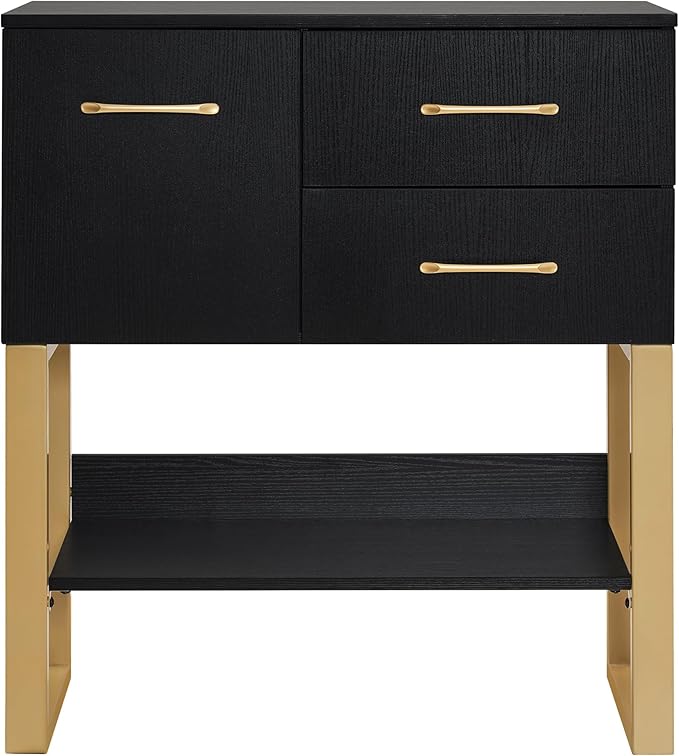 BarberPub Beauty Barber Station, Spa Wall Mount Storage Cabinet, Salon Equipment for Hair Stylist, Spa Beauty Makeup Organizer with Drawers & Shelf, 31.4"(L) x 16.54"(W) x 35.71"(H) 3185 (Black)