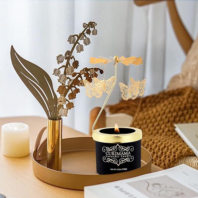 Mothers Day Gifts for Mom, Unique Birthday Gift for Women, Mothers Day Gifts for Mom Daughter Wife, Butterfly Gift for Grandma, Rotating Candles Presents for Friend