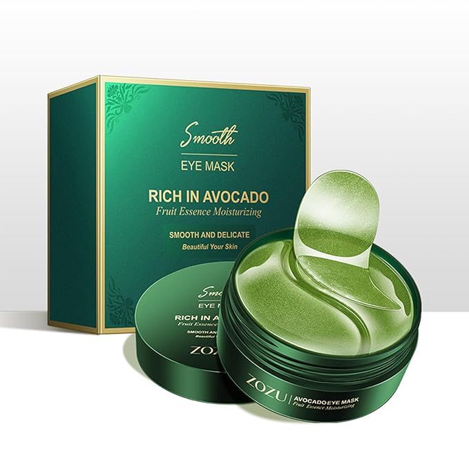 Avocado Eye Mask 60 Pcs, Under Eye Patches for Dark Circles and Puffiness, Moisturizing Nourishing Eye Treatment Mask, Moisturizing and improving eye skin dryness