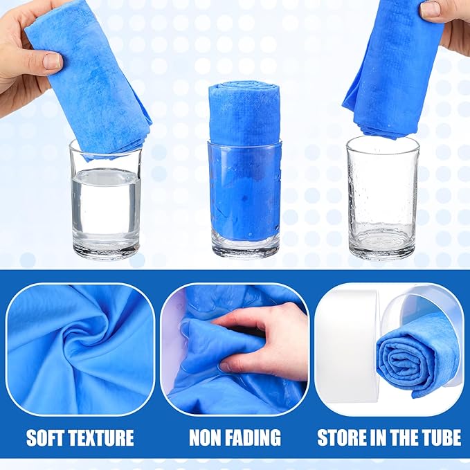 SmoothNovelty 2 Pack Swim Chamois Towel Water Absorbent Quick Dry Towel Shammy Chamois Cloth for Swimming Car Drying Diving Water Sports Beach Shower Pool Swimmer Gift