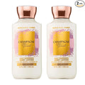 Bath & Body Works Champagne Toast Body Lotion, Lightweight Daily Moisturizer with Shea Butter & Coconut Oil, Bubbly Champagne & Sparkling Berry Scent, 8 fl oz - 2 Pack