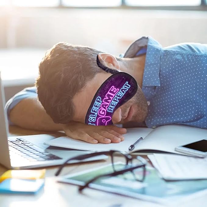 Sleep Mask for Kids Boys, Silk Eye Covers for Sleeping, Adjustable Strap & Light Blocking Design, Adult Children's Bedtime Blindfold for Travel and Home Use