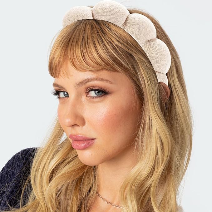 Spa Headbands for Washing Face or Facial, Makeup Headband for Women, Skincare Hair band, Puffy Terry Cloth Face Washing Head band for Maskup, Skin Treatment