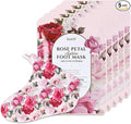 koelf Rose Petal Satin Foot Mask (5pairs) - Korean Skin Care, Intensive Nourishing Socks, Rose Scented Foot Repair Masks with Peptide, Collagen, Shea Butter, Urea for Smooth Feet, Foot Treatment