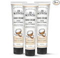 J.R. Watkins Natural Moisturizing Hand Cream, Hydrating Hand Moisturizer with Shea Butter, Cocoa Butter, and Avocado Oil, Cruelty Free, 3.3oz, Coconut, 3 Pack