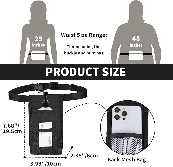 Massage Singer Bottle Holster with Multiple Pockets Design(Bag Only)