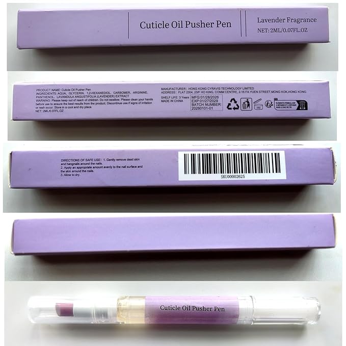 2-in-1 Cuticle Oil Pusher Pen,2026 New Ceramic Cuticle Pusher Oil Pen,Ceramic Cuticle Pen for Nails,Nail Care Tool for Dry Damaged Nails Hangnails Moisturize Polish Brighten 2Pcs