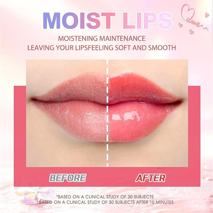 LANGMANNI Moisturizing Lip Oil,No-Sticky Lip Gloss Lip Balm Lip Care,Fruit Flavoured Lip Oil For Dry Lip's Moisturizing Hydrating And Nourishing ((Raspberry+Coco))