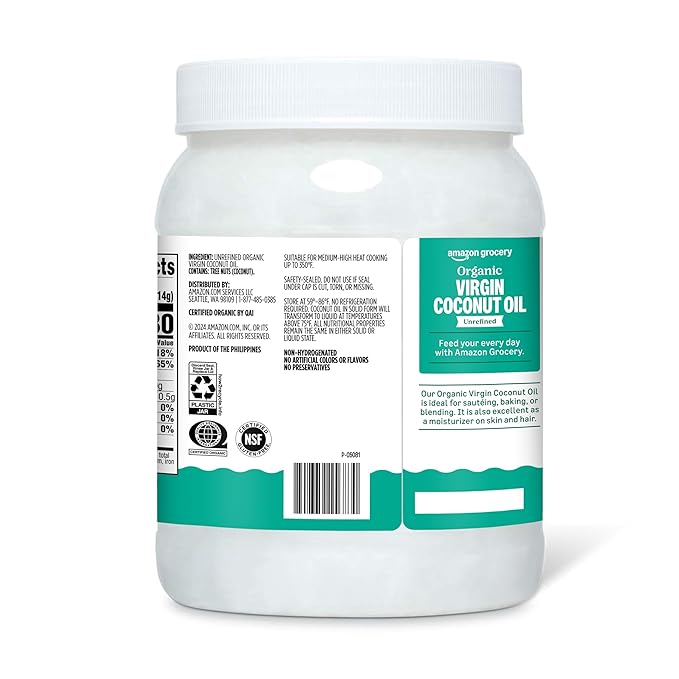 Amazon Grocery, Organic Virgin Coconut Oil, 54 Fl Oz