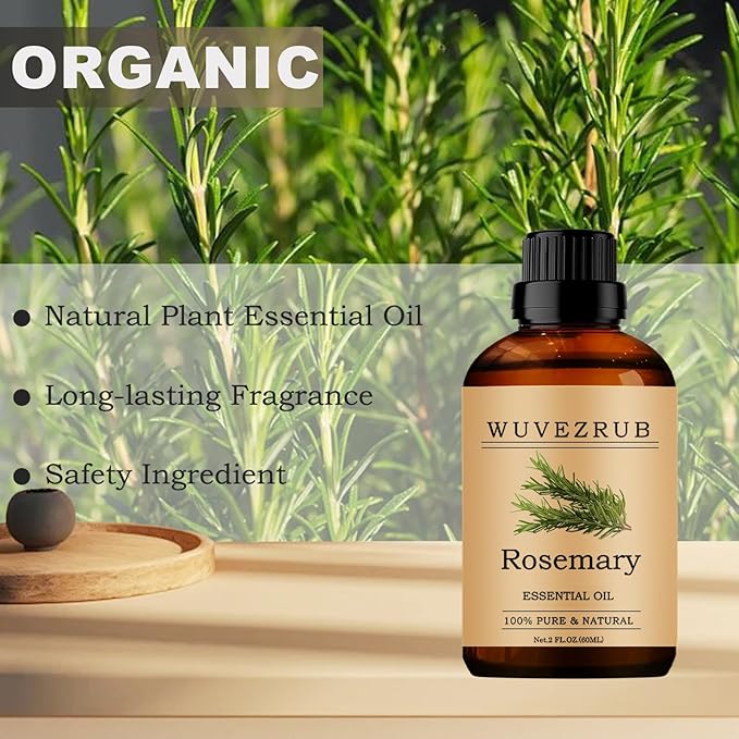 Rosemary Essential Oils, 60ML Pure and Natural Essential Oil for Aromatherapy Diffuser - Rosemary /2 Fl Oz