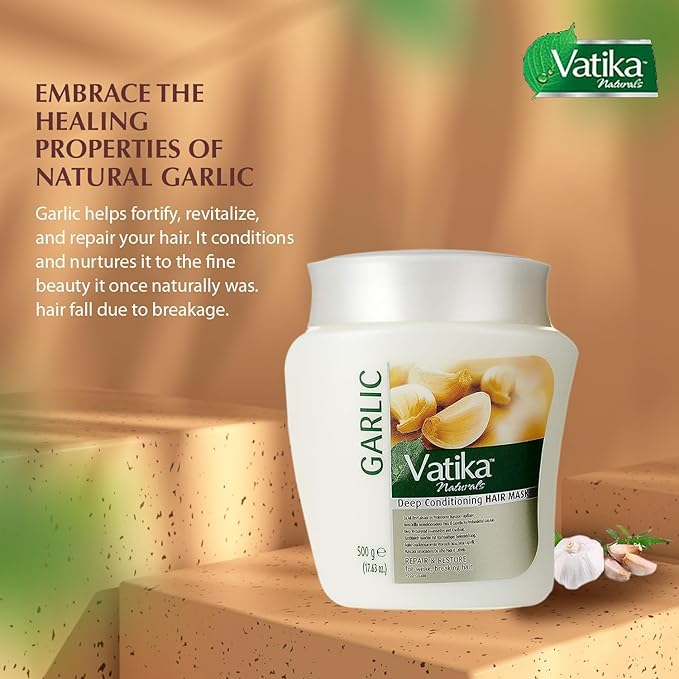 Dabur Vatika Naturals Garlic Hair Mask Treatment Cream, 500 Gram