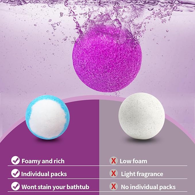 Bath Bombs for Women & Men, Basket Set for Mothers Day Gifts for Mom, 24-Pack Handmade Natural & Organic Essential Oil Bath Bomb, Spa Relaxing Teacher Appreciation Gifts for Wife Girlfriend
