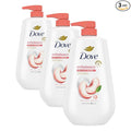 Dove Body Wash Rebalance White Peach & Rice Milk For 24hr Lotion-Soft Skin Moisturizing Skin Cleanser with No Sulfates No Parabens 30.6 oz (Pack of 3)